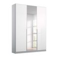 Rauch Elegant4you 136cm 3 Door Wardrobe with Mirror - 197cm - Alpine White and White High Gloss