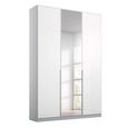 Rauch Elegant4you 136cm 3 Door Wardrobe with Mirror - 210cm - Alpine White and White High Gloss