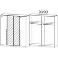 Rauch Elegant4you 181cm 4 Door Wardrobe with Mirror - 210cm - Alpine White and White High Gloss