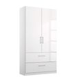 Rauch Elegant4you 91cm 2 Door Wardrobe - 197cm - Alpine White and White High Gloss