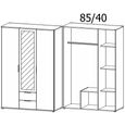 Rauch Essea 127cm 3 Door Combi Wardrobe - Sonoma Oak