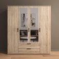 Rauch Essea 168cm 4 Door Combi Wardrobe - Sonoma Oak