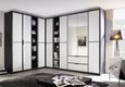 Rauch Essensa 438cm White 8 Door Combi L Shaped Wardrobe - Metallic Grey Carcase