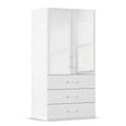 Rauch Evelyn 101cm 2 Door Combi Wardrobe - H 197cm - Alpine White