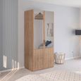 Evelyn Wardrobe - 101cm - 2 Door - Combi - H 223cm - Sonoma Oak