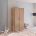 Evelyn Wardrobe - 101cm - 2 Door - H 197cm - Sonoma Oak