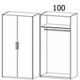 Evelyn Wardrobe - 101cm - 2 Door - H 197cm - Wild Oak