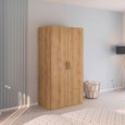 Evelyn Wardrobe - 101cm - 2 Door - H 197cm - Wild Oak