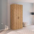 Evelyn Wardrobe - 101cm - 2 Door - H 223cm - Wild Oak