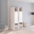 Evelyn Mirror Wardrobe - 101cm - 2 Door - H 197cm - Alpine White