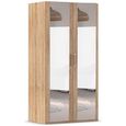 Evelyn Mirror Wardrobe - 101cm - 2 Door - H 197cm - Sonoma Oak