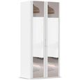Evelyn Mirror Wardrobe - 101cm - 2 Door - H 223cm - Alpine White