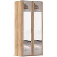 Evelyn Mirror Wardrobe - 101cm - 2 Door - H 223cm - Sonoma Oak