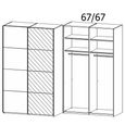 Rauch Evelyn 137cm 2 Door Sliding Wardrobe with Mirror - Alpine White