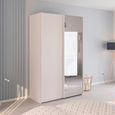 Rauch Evelyn 137cm 2 Door Sliding Wardrobe with Mirror - Alpine White
