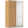 Rauch Evelyn 137cm 2 Door Sliding Wardrobe with Mirror - Wild Oak
