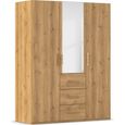 Evelyn Wardrobe - 151cm - 3 Door - Combi - H 197cm - Wild Oak