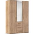 Evelyn Wardrobe - 151cm - 3 Door - Combi - H 223cm - Sonoma Oak