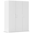 Evelyn Wardrobe - 151cm - 3 Door - H 197cm - Alpine White