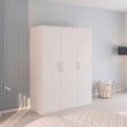 Evelyn Wardrobe - 151cm - 3 Door - H 197cm - Alpine White