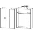Evelyn Wardrobe - 151cm - 3 Door - H 197cm - Sonoma Oak
