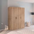 Evelyn Wardrobe - 151cm - 3 Door - H 197cm - Sonoma Oak