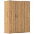 Evelyn Wardrobe - 151cm - 3 Door - H 197cm - Wild Oak