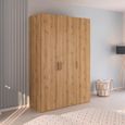 Evelyn Wardrobe - 151cm - 3 Door - H 223cm - Wild Oak