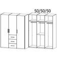 Evelyn Wardrobe - 151cm - 3 Door - H 197cm - with Drawer - Alpine White