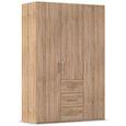 Evelyn Wardrobe - 151cm - 3 Door - H 223cm - with Drawer - Sonoma Oak