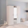 Rauch Evelyn 151cm 3 Door Wardrobe with Mirror - H 197cm - Alpine White