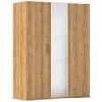 Rauch Evelyn 151cm 3 Door Wardrobe with Mirror - H 197cm - Wild Oak