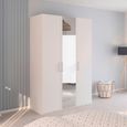 Evelyn Mirror Wardrobe - 151cm - 3 Door - H 223cm - Alpine White
