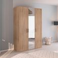 Evelyn Mirror Wardrobe - 151cm - 3 Door - H 223cm - Sonoma Oak
