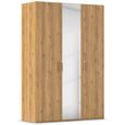 Evelyn Mirror Wardrobe - 151cm - 3 Door - H 223cm - Wild Oak