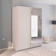 Rauch Evelyn 162cm 2 Door Sliding Wardrobe with Mirror - Alpine White