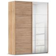 Rauch Evelyn 162cm 2 Door Sliding Wardrobe with Mirror - Sonoma Oak