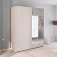 Rauch Evelyn 181cm 2 Door Sliding Wardrobe with Mirror - Alpine White