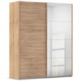 Rauch Evelyn 181cm 2 Door Sliding Wardrobe with Mirror - Sonoma Oak