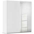 Rauch Evelyn 201cm 2 Door Sliding Wardrobe with Mirror - Alpine White