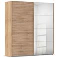Rauch Evelyn 201cm 2 Door Sliding Wardrobe with Mirror - Sonoma Oak