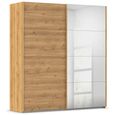 Rauch Evelyn 201cm 2 Door Sliding Wardrobe with Mirror - Wild Oak