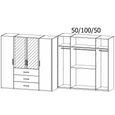 Evelyn Wardrobe - 201cm - 4 Door - Combi - H 223cm - Alpine White