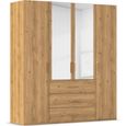 Evelyn Wardrobe - 201cm - 4 Door - Combi - H 223cm - Wild Oak