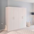 Rauch Evelyn 201cm 4 Door Wardrobe - H 197cm - Alpine White