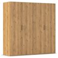 Rauch Evelyn 201cm 4 Door Wardrobe - H 197cm - Wild Oak