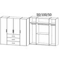Evelyn Wardrobe - 201cm - 4 Door - H 197cm - with Drawer - Alpine White
