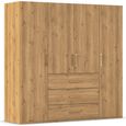 Evelyn Wardrobe - 201cm - 4 Door - H 197cm - with Drawer - Wild Oak