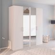 Rauch Evelyn 201cm 4 Door Wardrobe with Mirror - H 223cm - Alpine White