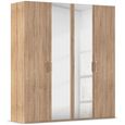 Rauch Evelyn 201cm 4 Door Wardrobe with Mirror - H 223cm - Sonoma Oak
